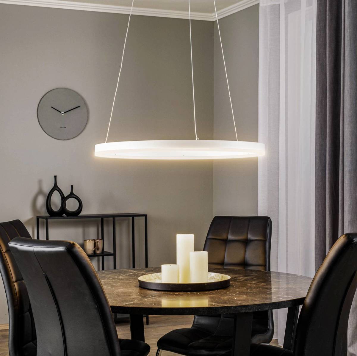 Arcchio Albiona LED hanglamp, wit, 60 cm