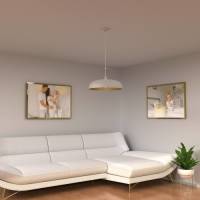 Eko-Light Hanglamp Lincoln, wit/goud