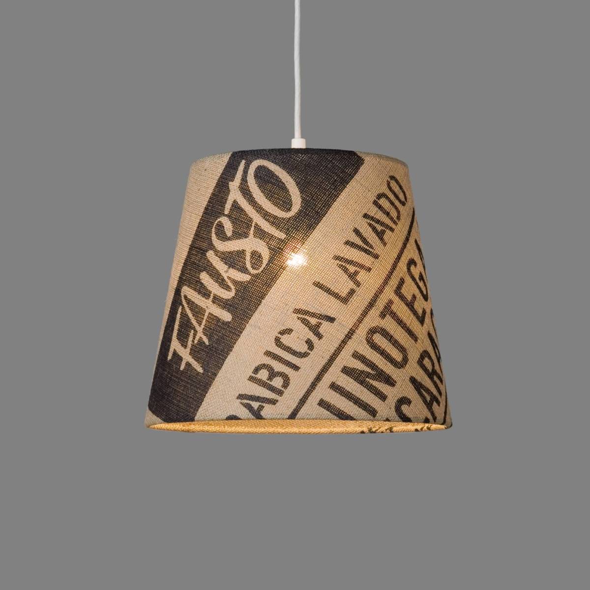 lumbono Hanglamp N°66 parelboon met koffiezak-kap