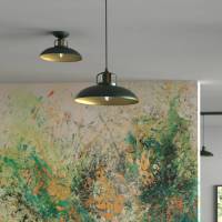 Eko-Light Hanglamp Felix, groen/goud, 1-lamps