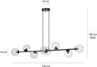EMIBIG LIGHTING Hanglamp Glassy, 8-lamps, transparant