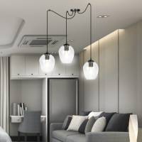 EMIBIG LIGHTING Starla hanglamp, decentraal, 3-lamps, helder
