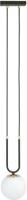 EMIBIG LIGHTING Hanglamp Glam, zwart/opaal, 1-lamp