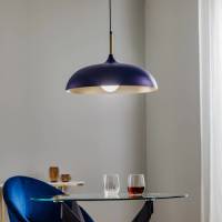 Eko-Light Hanglamp Lincoln, blauw/goud