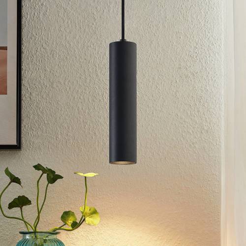 PRIOS Neliyah hanglamp, rond, zwart, 1-lamp