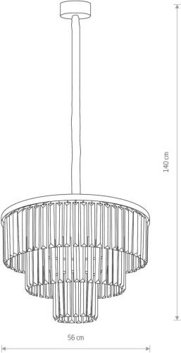 Nowodvorski Lighting Hanglamp Cristal, transparant/zilver, Ø 56 cm