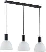 Alfa Hanglamp Dana met glazen kappen, 3-lamps