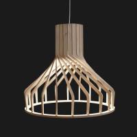 Nowodvorski Lighting Hanglamp Bio S met hout-kooikap E27