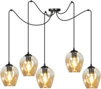EMIBIG LIGHTING Hanglamp Starla, decentraal, 5-lamps, amber