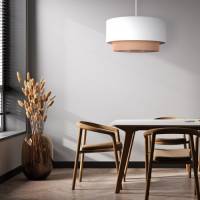 Duolla Hanglamp Boho, Ø 45 cm, 1-lamp, wit/jute
