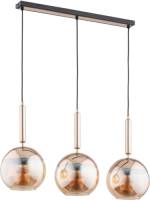 Alfa Hanglamp Volda New 3-lamps goud/zwart langwerpig