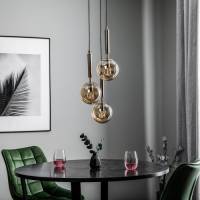 Alfa Hanglamp Volda Picolo 3-lamps zwart/goud rond