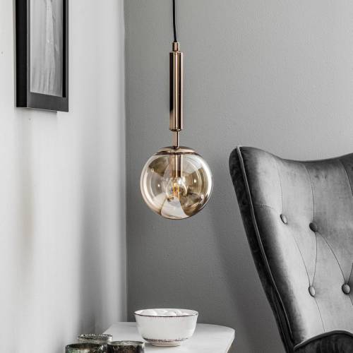 Alfa Hanglamp Volda Picolo 1-lamp zwart/goud Ø15cm