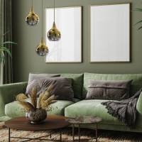 Eko-Light Hanglamp Monte, 3-lamps, rondel, goud