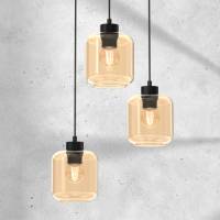 Eko-Light Hanglamp Sombra, amber, 3-lamps, rond
