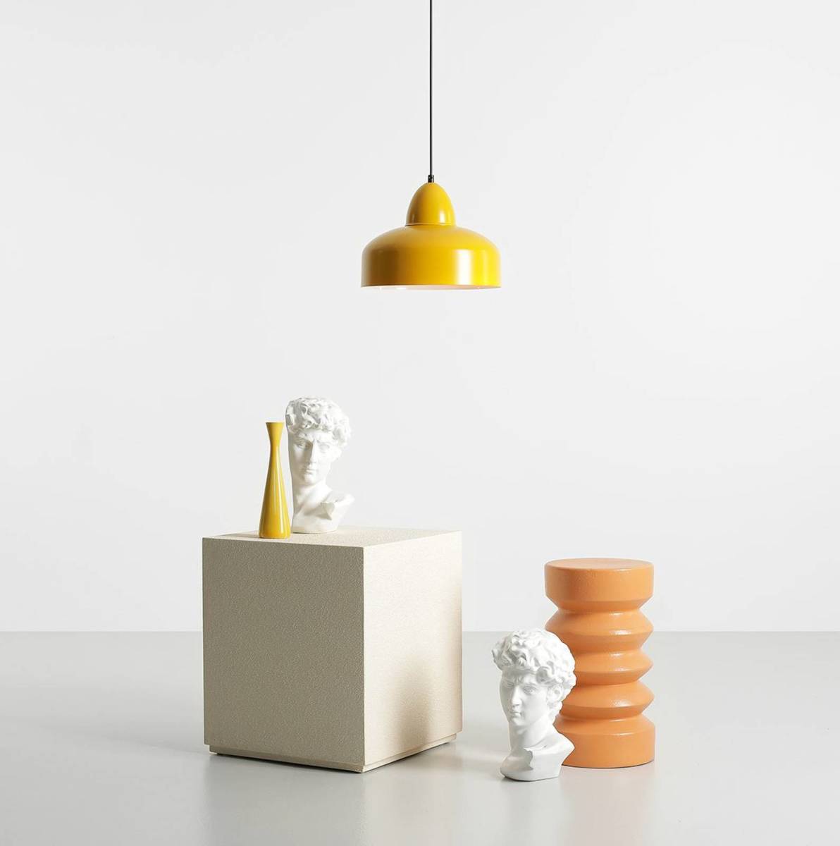 ALDEX Hanglamp Mille, 1-lamp, mosterdgeel