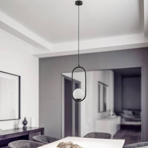 ALDEX Hanglamp Dione, 1-lamp, zwart/wit