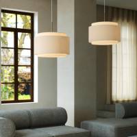 DFTP by Nordlux Hanglamp Takai met dubbellaags stoffen kap