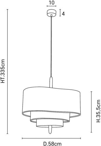 Market Set Pebble textiel-hanglamp crème Ø 58 cm