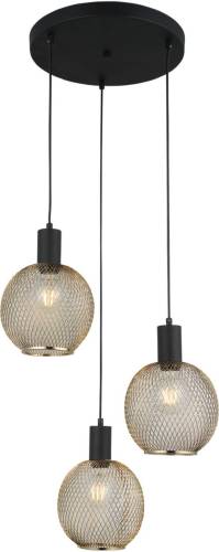 Lucea Hanglamp Seka, rond, 3-lamps