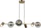 Lucea Hanglamp Zerde 3+3, goud, 6-lamps