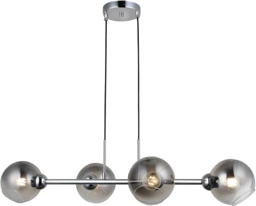 Lucea Hanglamp Bolet, lineair, chroom, 4-lamps