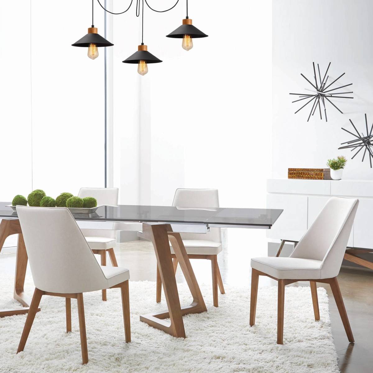 Opviq Hanglamp Manavgat N-546 3-lamps zwart