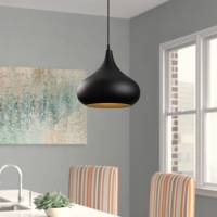 Opviq Hanglamp Saglam 3774 1-lamp Ø30cm zwart/goud