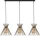 Opviq Hanglamp Kirpi 3089 3-lamps lineair Ø34cm goud