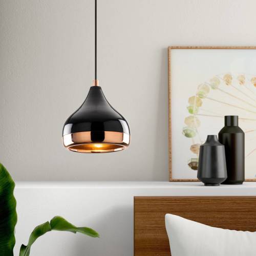 Opviq Hanglamp Yildo 6866 1-lamp Ø17cm zwart/koper