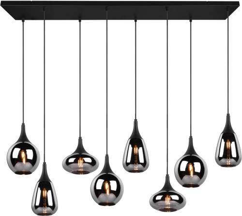 Trio Lighting Hanglamp LUMINA met glazen kappen, 8-lamps