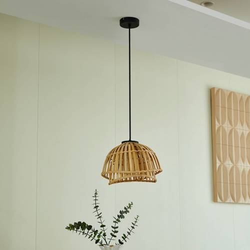 Lindby Dabila hanglamp bamboe Ø 30 cm