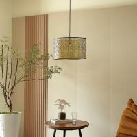 Lindby Yonah hanglamp metaal zwart goud