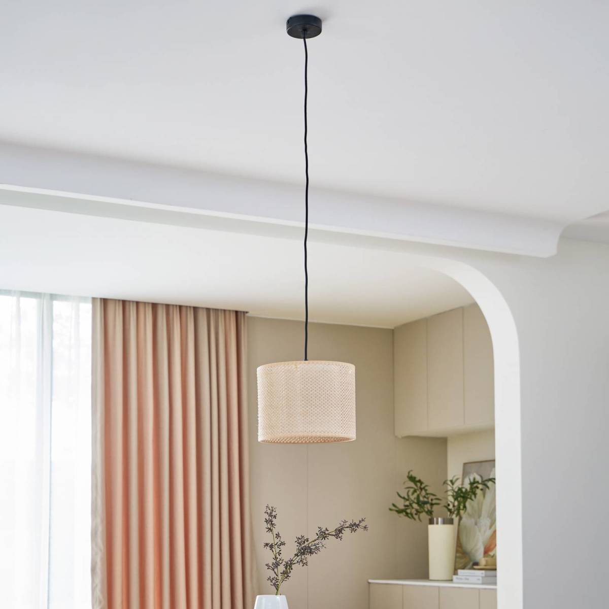 Lindby Soula hanglamp crème Ø 26 cm