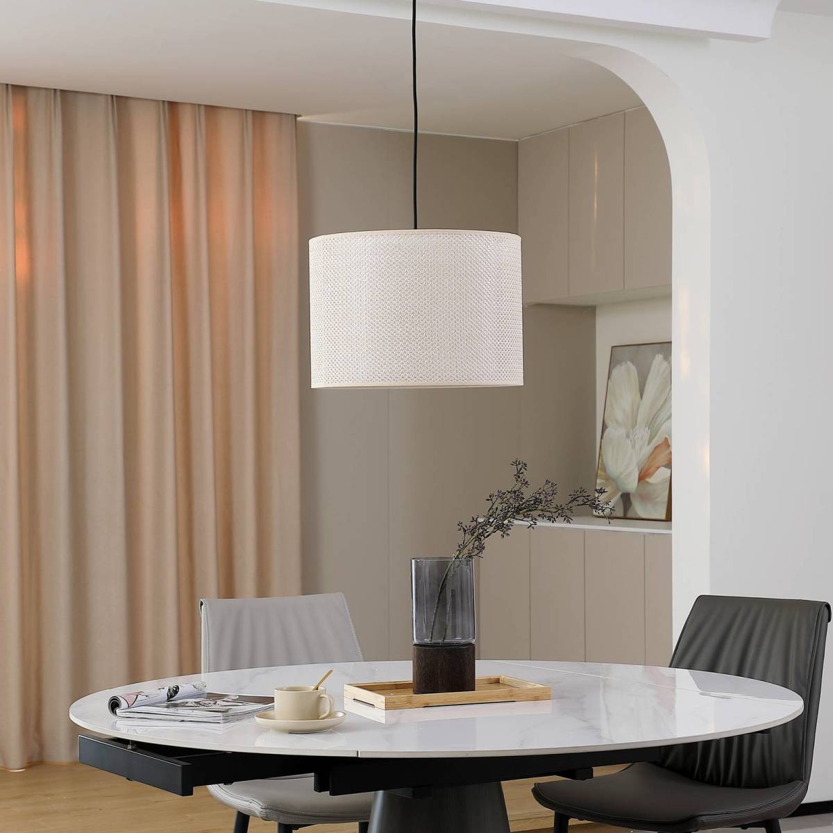 Lindby Soula hanglamp stof Ø 40 cm