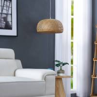 Lindby Jadwiga hanglamp Ø 45 cm van bamboe