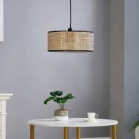 Lindby Otso hanglamp bamboe Ø 40 cm