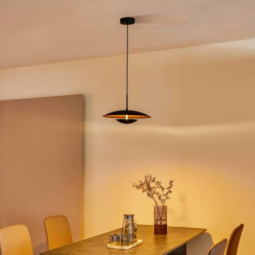 Lindby Tiama LED hanglamp metaal zwart goud