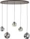 Lindby Valentina hanglamp, rondel, ovaal, 5-lamps