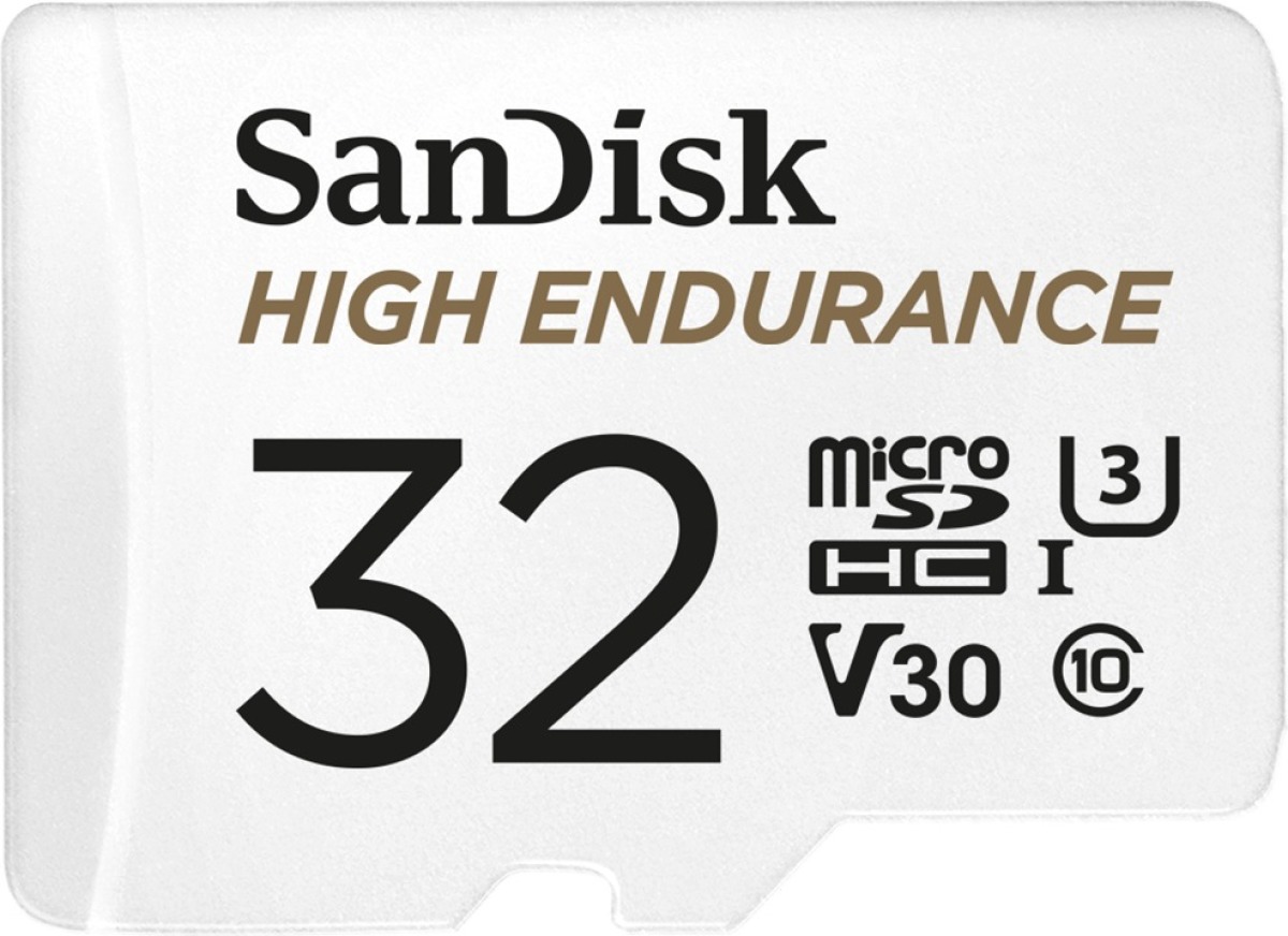 Sandisk MicroSDHC High Endurance 32GB incl SD adapter Micro SD-kaart Wit