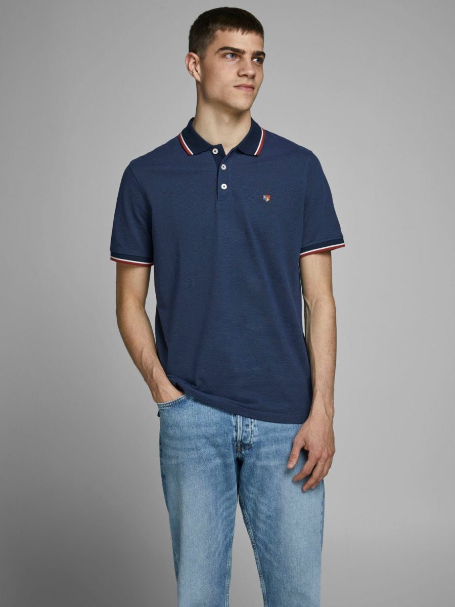 Jack & Jones PREMIUM regular fit polo donkerblauw