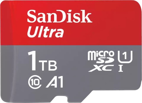 Sandisk MicroSDXC Ultra 1TB 150mb/s C10 - SDA UHS-I Micro SD-kaart Grijs