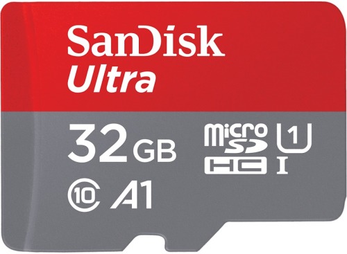 Sandisk MicroSDHC Ultra 32GB 120MB/s C10-UHSI-A1 Photo Micro SD-kaart Grijs