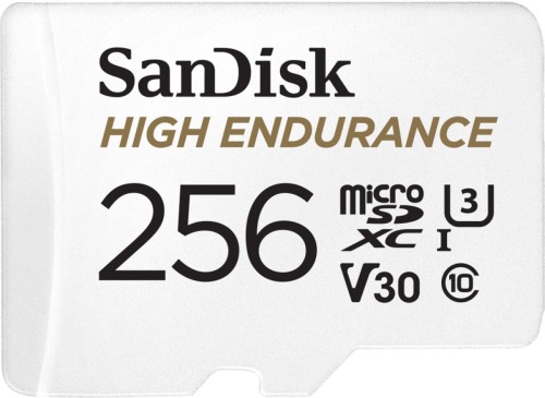 Sandisk MicroSDHC High Endurance 256GB incl SD adapter Micro SD-kaart Wit