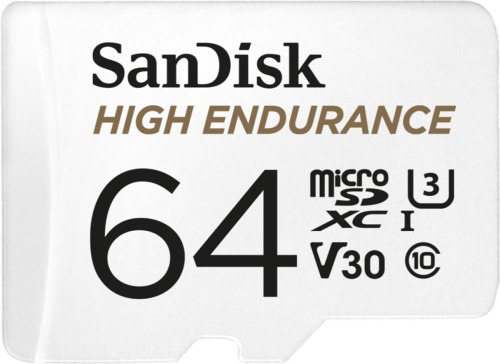 Sandisk MicroSDHC High Endurance 64GB incl SD adapter Micro SD-kaart Wit