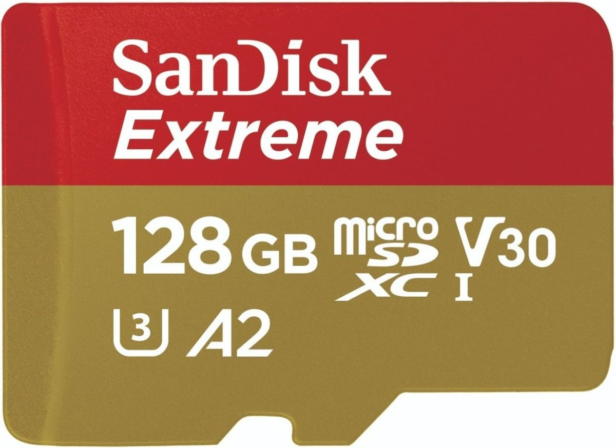 Sandisk XC Extreme 128GB (R190MB/s) Micro SD-kaart Goud