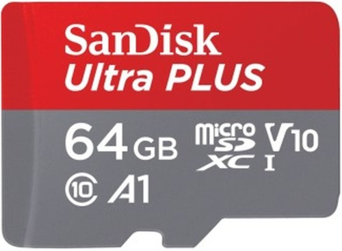 Sandisk MicroSDXC Elite Ultra 64GB 100MB/s + Rescue Pro (2Y) Micro SD-kaart