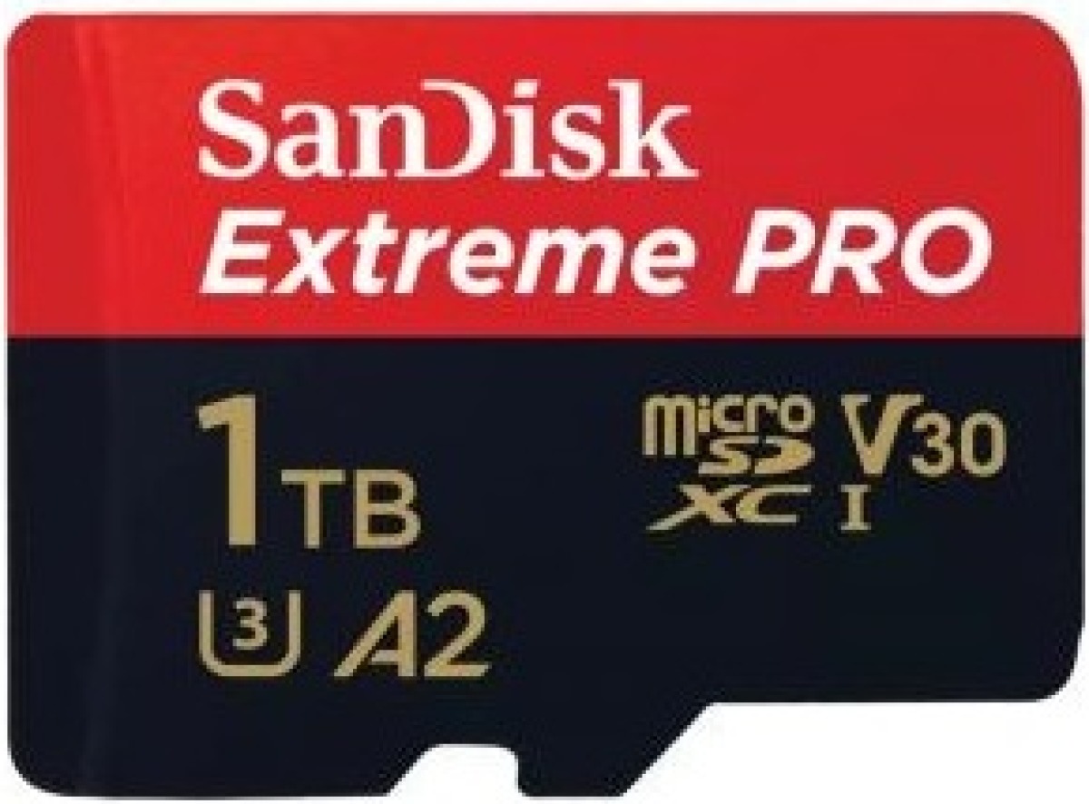 Sandisk MicroSDXC Extreme PRO 1TB 200/140 mb/s - A2 - V30 - SDA - Rescue Pro DL 2Y Micro SD-kaart Zwart