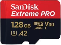 Sandisk MicroSDXC Extreme PRO 128GB 200/90 mb/s - A2 - V30 - SDA - Rescue Pro DL 2Y Micro SD-kaart Zwart