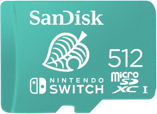 Sandisk MicroSDXC Extreme Gaming 512GB 100MB / 90mb Nintendo licensed Micro SD-kaart Groen
